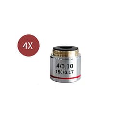 195mm Achromatic Biological Microscope Objective lens with RMS 20.2mm Interface with 4X, 10X, 40X, 100X