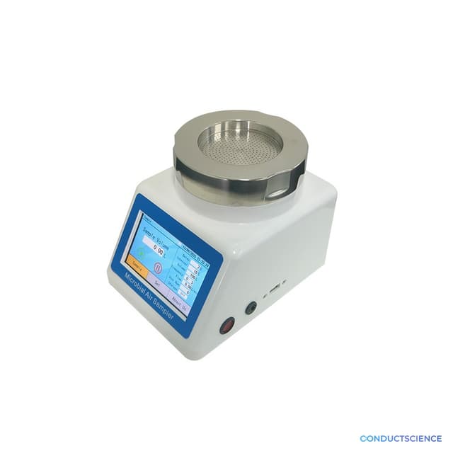 Portable Microbial Air Sampler, 100 L/min, Battery &amp; AC Powered - Air Quality