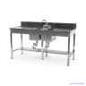 Laboratory Metal Stainless Steel Single Faucet Double Sink Hand Basin