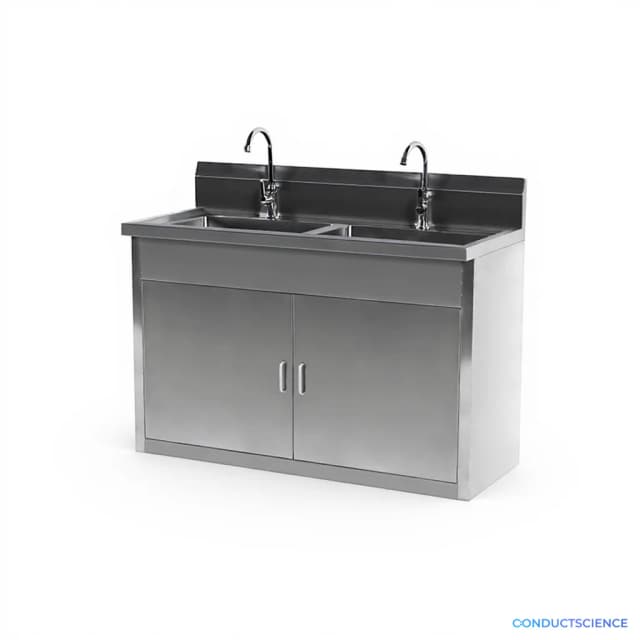 Stainless Steel Two Faucet Sinks For Laboratory