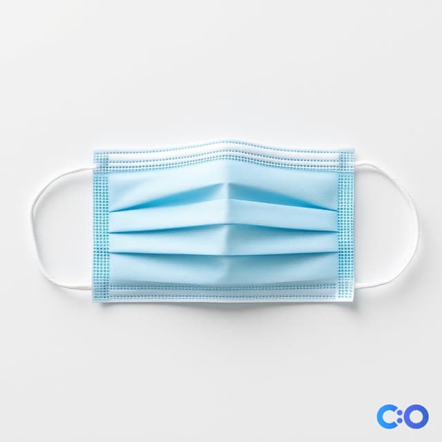 ConductScience Face Masks, 3-Ply, Ear Loop, Blue (Case of 25) - Gloves &amp; PPE