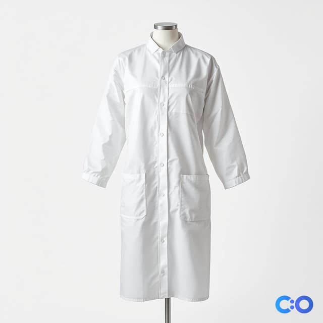 ConductScience Lab Coat, Medium, White, Disposable (Case of 10) - Gloves &amp; PPE
