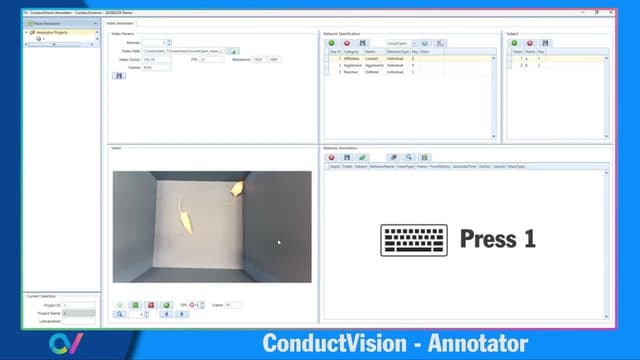 ConductVision Annotator Software behavioral video annotation interface