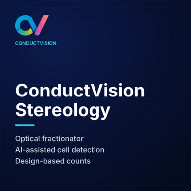 ConductVision Stereology: Optical fractionator, AI-assisted cell detection, Design-based counts