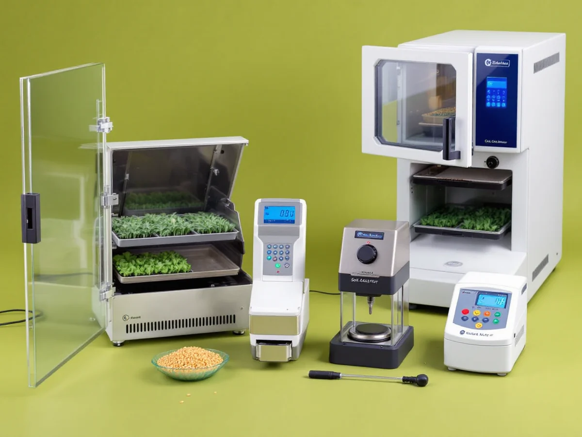 Agriculture and food science instruments displayed in the ConductScience showroom