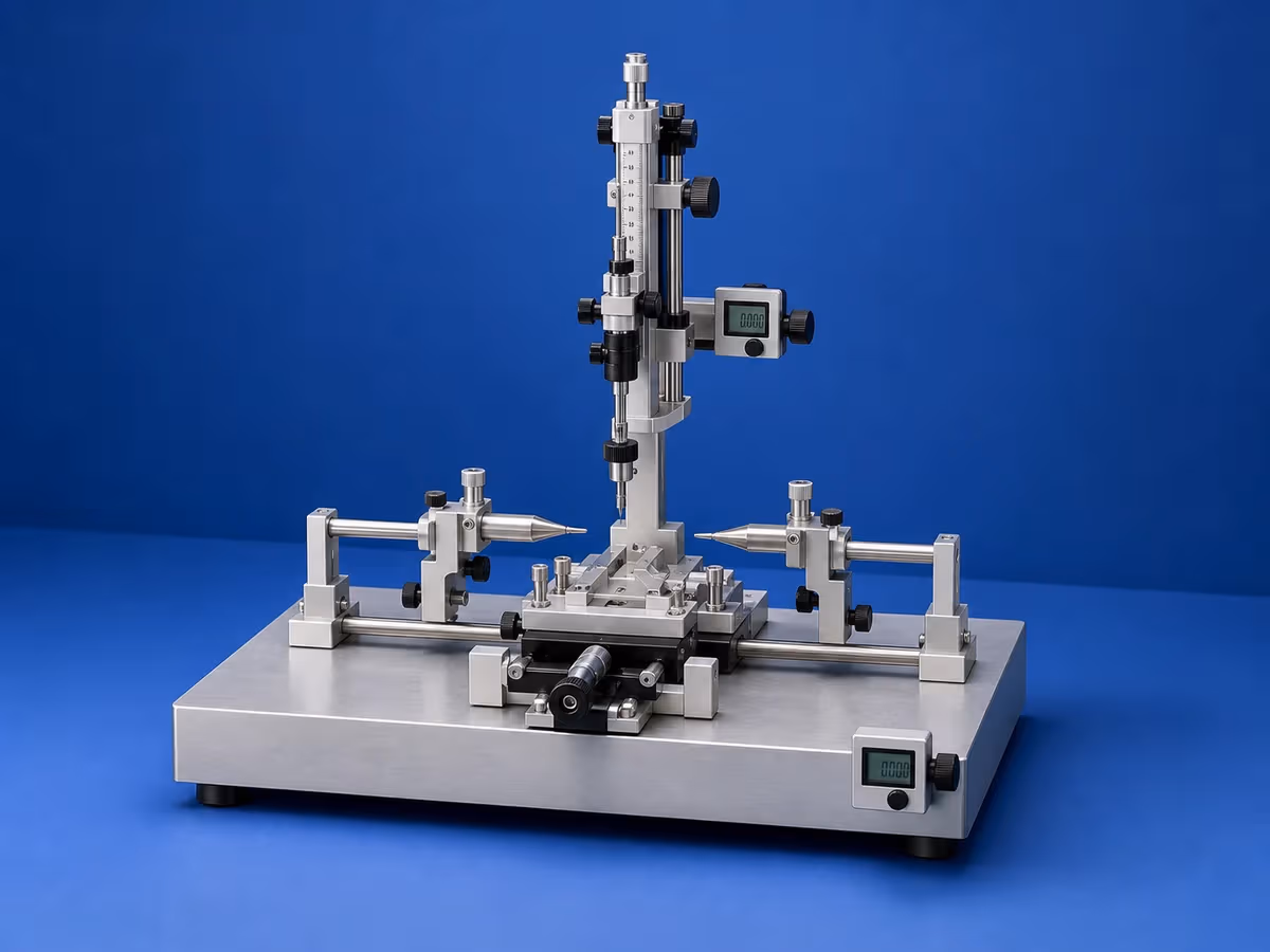 Stereotaxic surgery frame with precision manipulators in a neuroscience lab