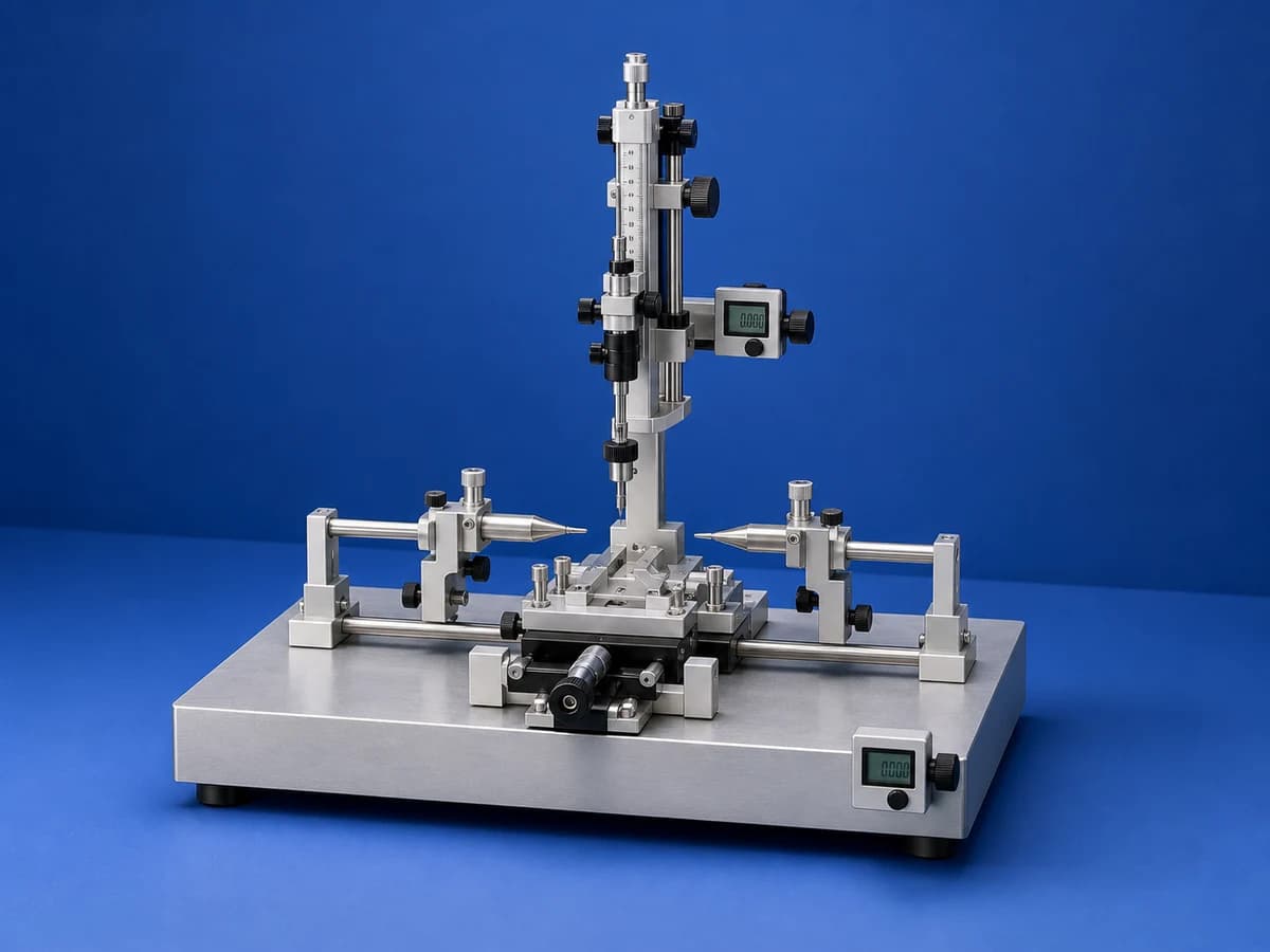 Stereotaxic surgery frame with precision manipulators in a neuroscience lab