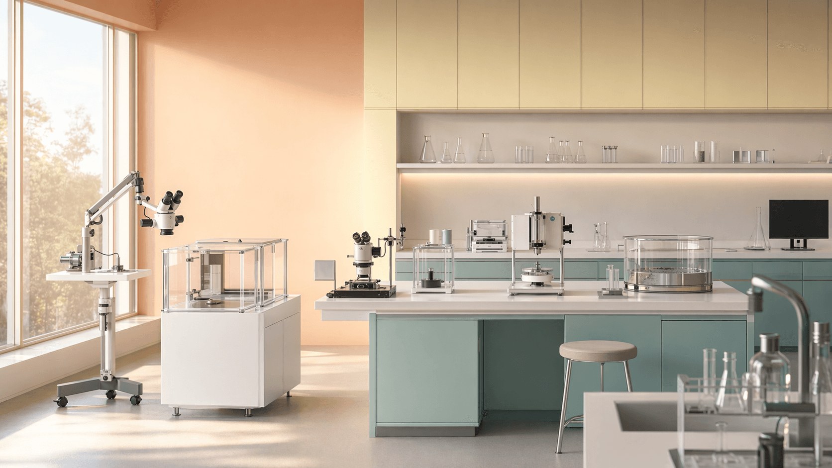 ConductScience equipment arranged in a sunlit modern laboratory