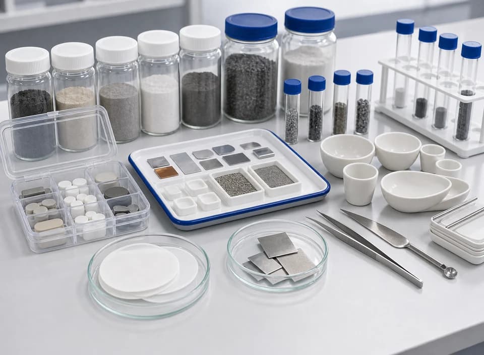 Laboratory supplies and bench equipment for materials work