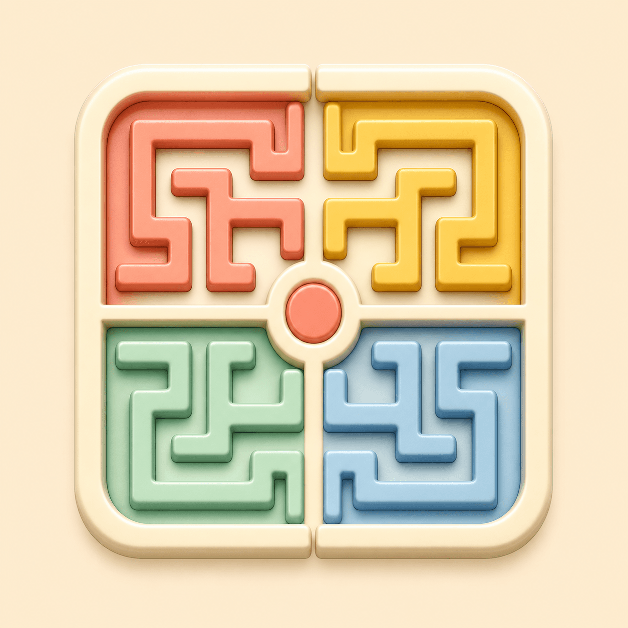 Colorful maze emoji concept illustration