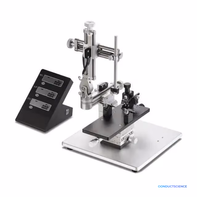 Mouse Stereotaxic Alignment System with digital coordinate display and ConductScience watermark