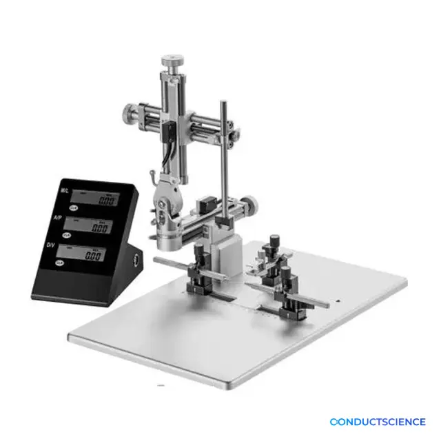 Open-Base Rat and Mouse Stereotaxic Instrument with digital display and adjustable rodent head-positioning hardware