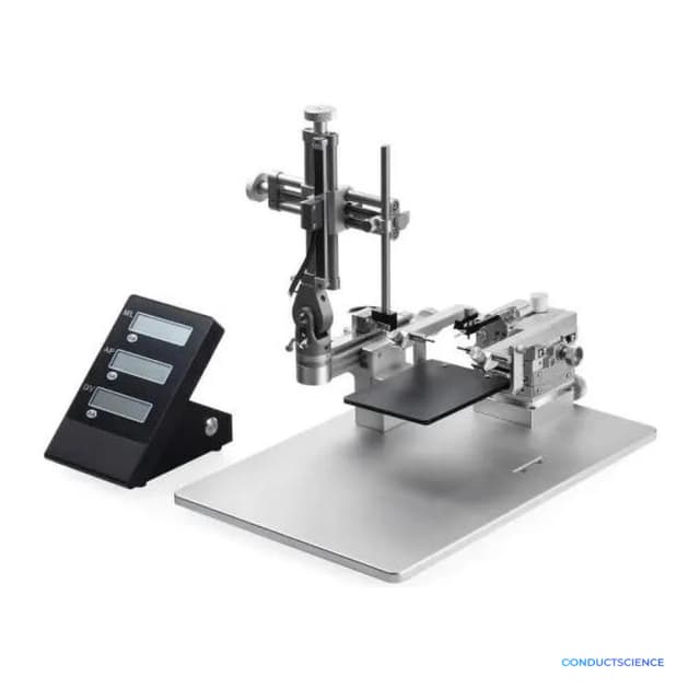 Rat and Mouse Stereotaxic Alignment System with digital coordinate display and ConductScience watermark