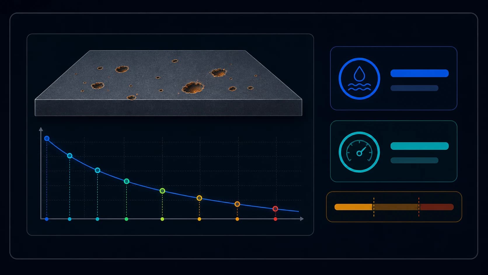 Illustrated corrosion rate calculator cover for materials science calculations