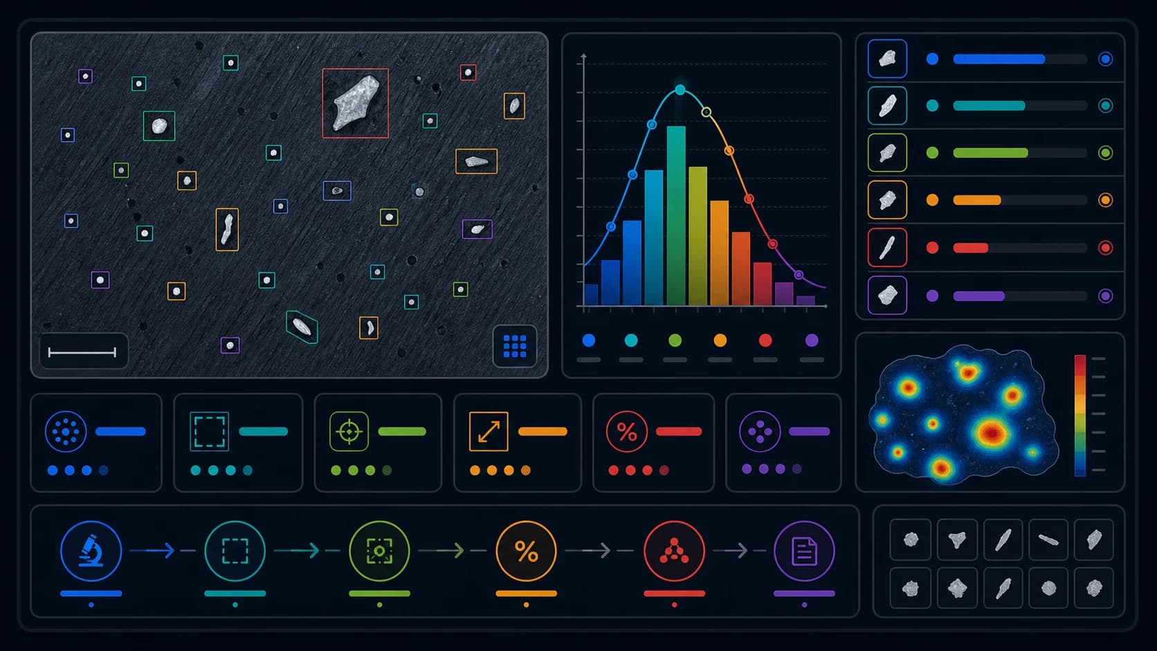 Illustrated inclusion content calculator cover for materials science calculations