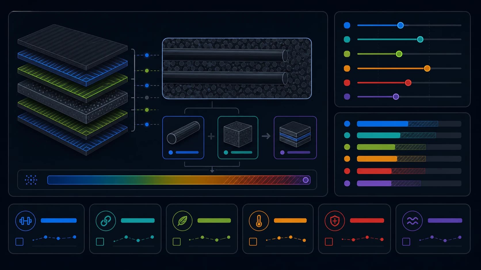 Illustrated rule of mixtures calculator cover for materials science calculations