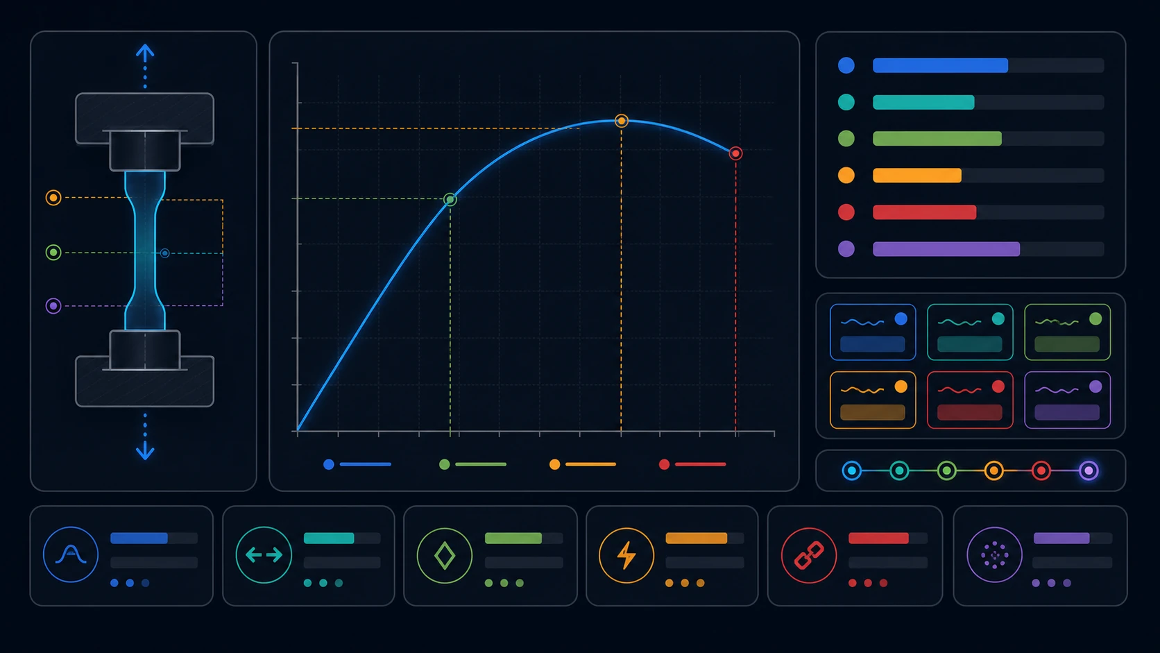 Illustrated stress-strain calculator cover for materials science calculations