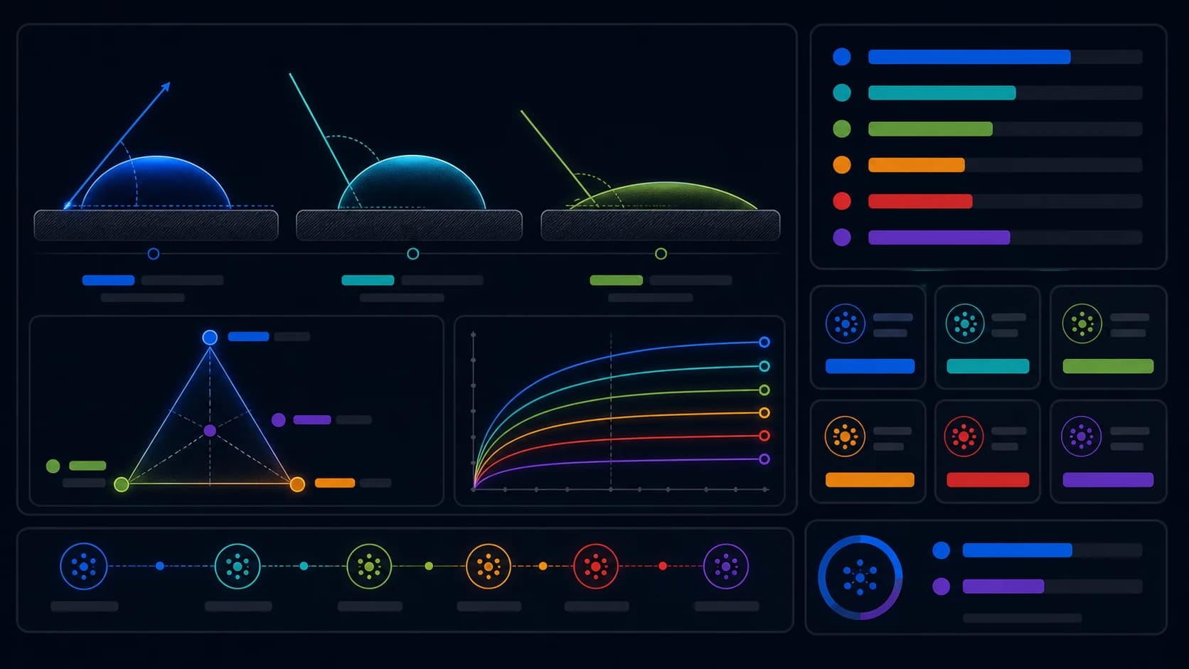 Illustrated surface energy calculator cover for materials science calculations