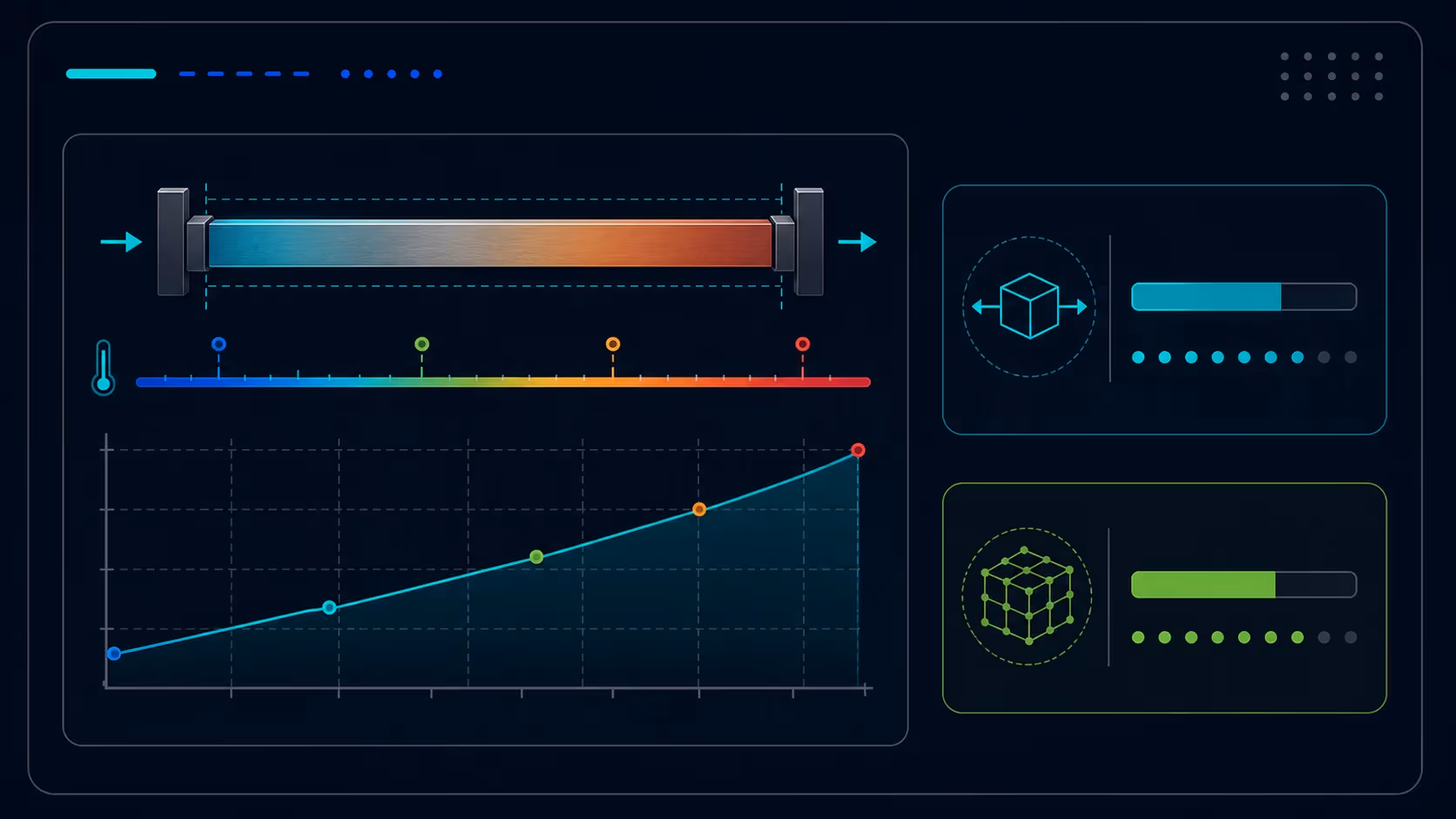 Illustrated thermal expansion calculator cover for materials science calculations
