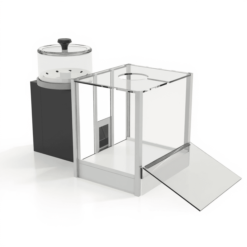 Bussey-Saksida touchscreen operant conditioning chamber with pellet dispenser
