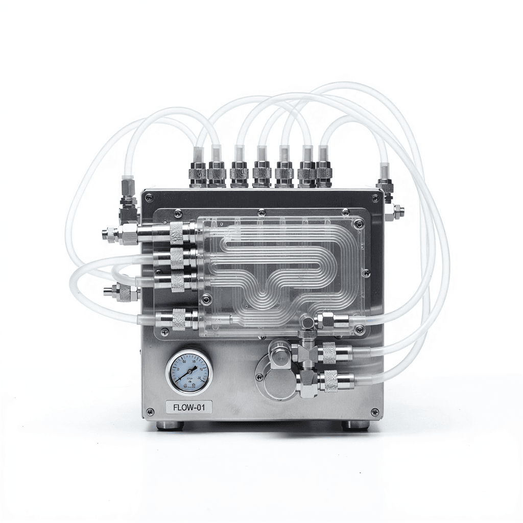 Industrial Continuous Flow Glass Microreactor