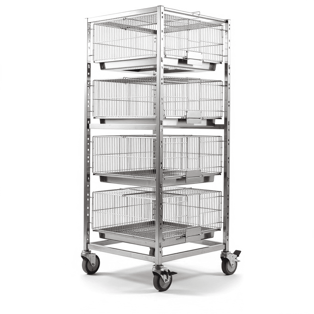 Stainless Steel Wire Rat Cage and Rack System