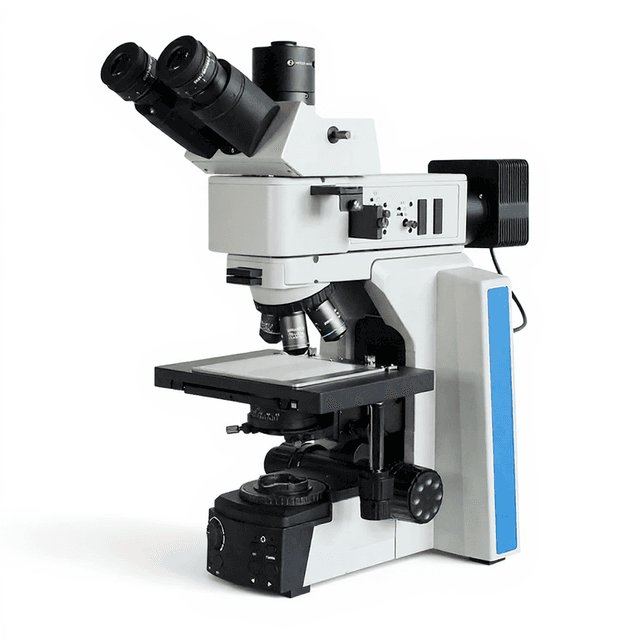 Trinocular Reflected & Transmitted Illumination Memory System Metallurgical Microscope with Coded Quintuple Nosepiece & Semi-apo Lens