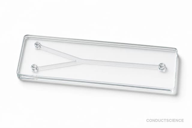 Y-Junction Chemical Reaction Microfluidic Chip realistic configurable-family product render
