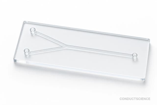 Y-Type Hybrid Mixing Microfluidic Chip realistic configurable-family product render