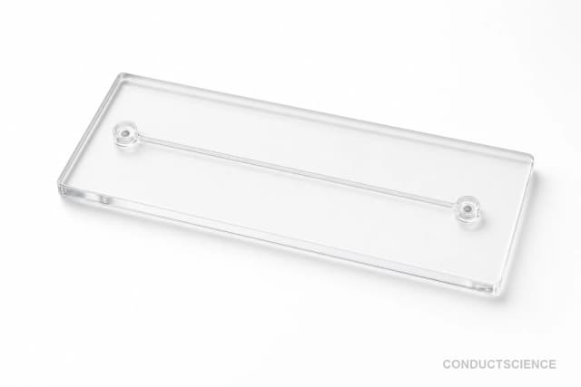 Single-Channel Straight Microfluidic Chip realistic configurable-family product render