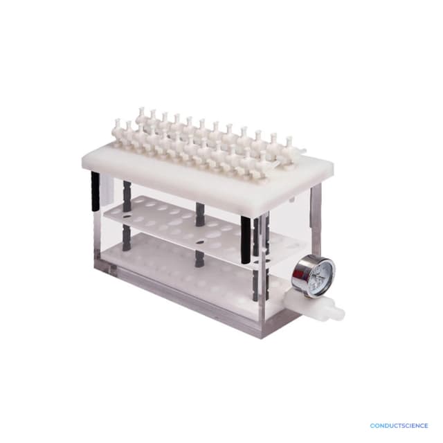 Solid phase extraction vacuum manifold