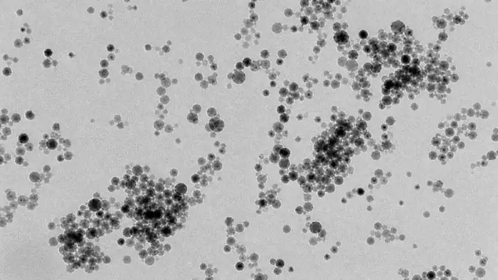 TEM-like nanoparticle field with agglomerates for nanoscale sizing
