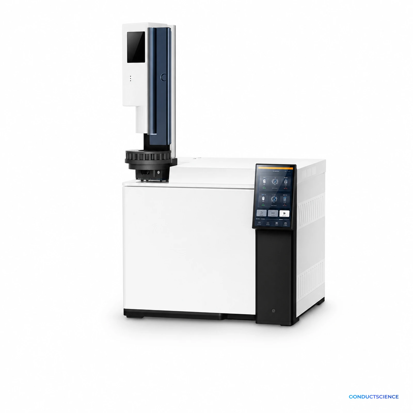 Gas Chromatograph with Electronic Pressure Control on a white background