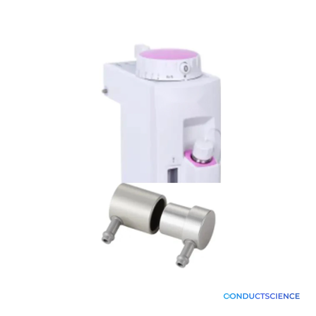 Anesthesia Vaporizer with cagemount adapter and ConductScience watermark