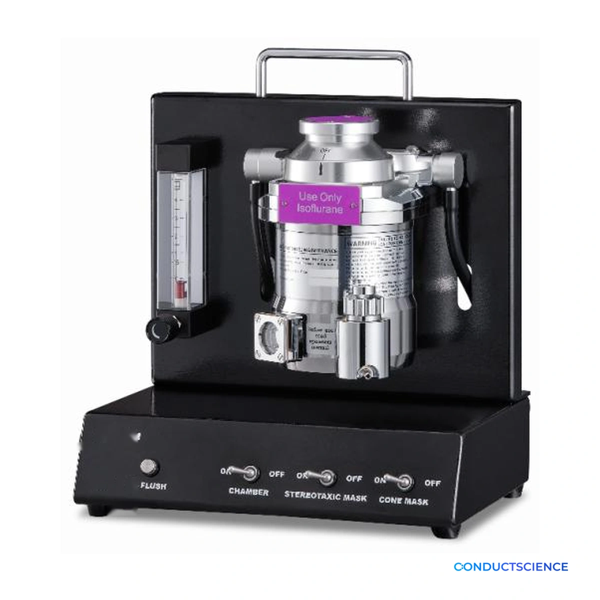 Tabletop Small Animal Anesthesia Machine concentric connector configuration with ConductScience watermark