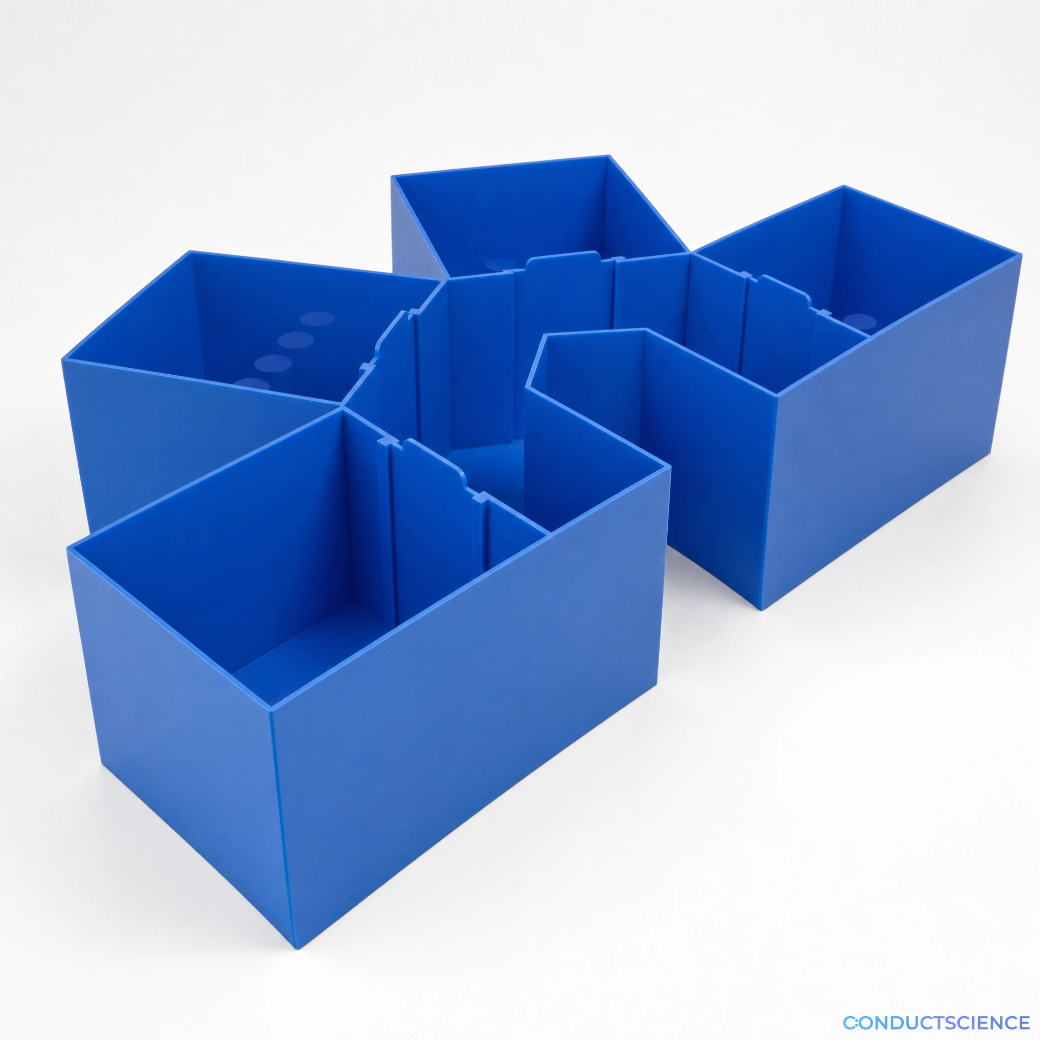 Photorealistic blue multicompartment W Maze configuration