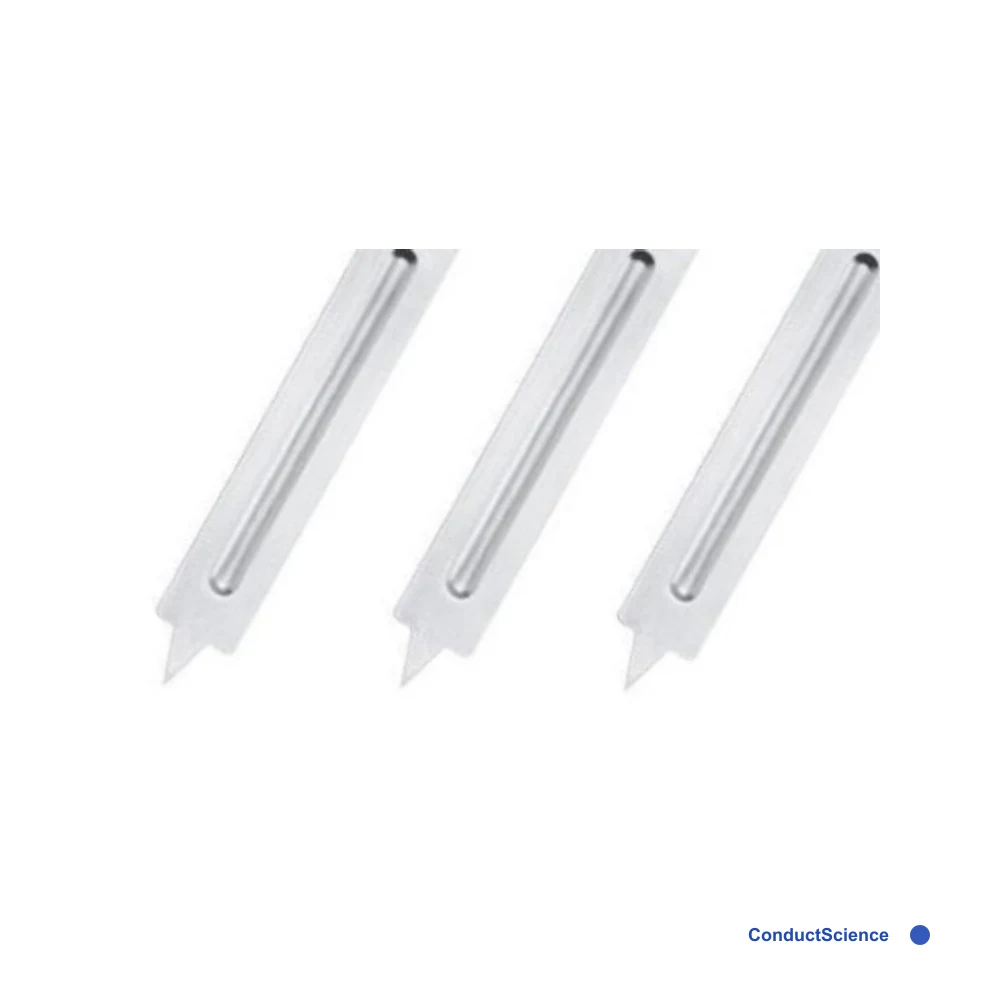 Mandibular Blood Collection Needles on a white background with ConductScience watermark