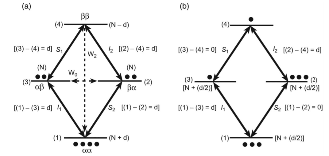 Energy level diagram of the system