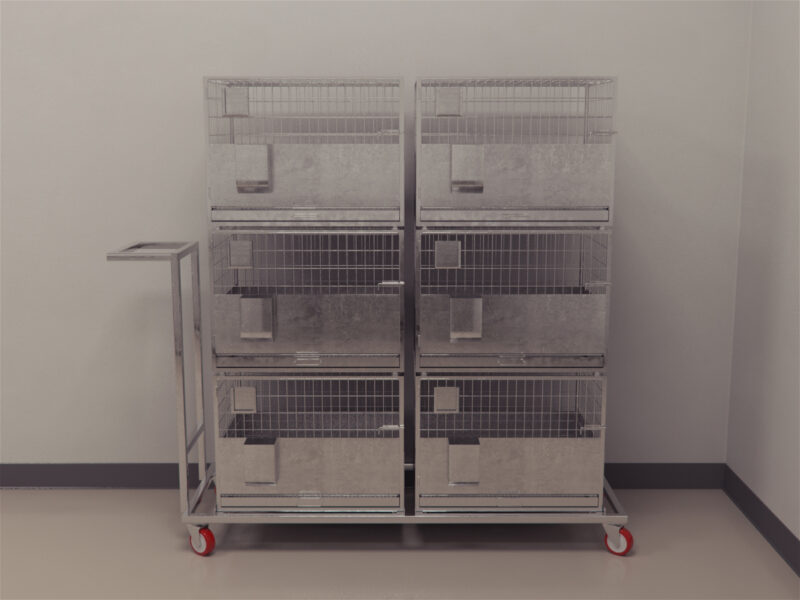 Rat Cage Polycarbonate with Grill 430x290x201mm - Conduct Science.