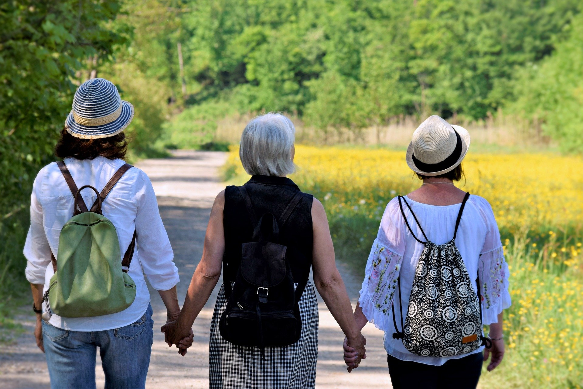 Three elderly women holding hands - Menopause featured image