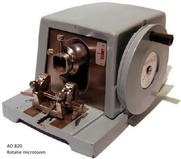 The rotary microtome.