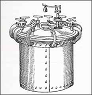 The first steam sterilizer
