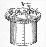 The first steam sterilizer