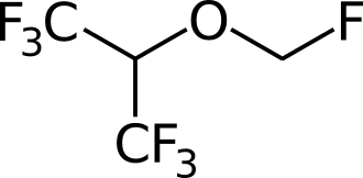 Chemical structure of Sevoflurane