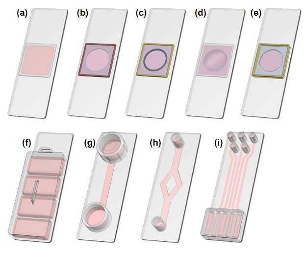 Types of simple microscope slide imaging chambers