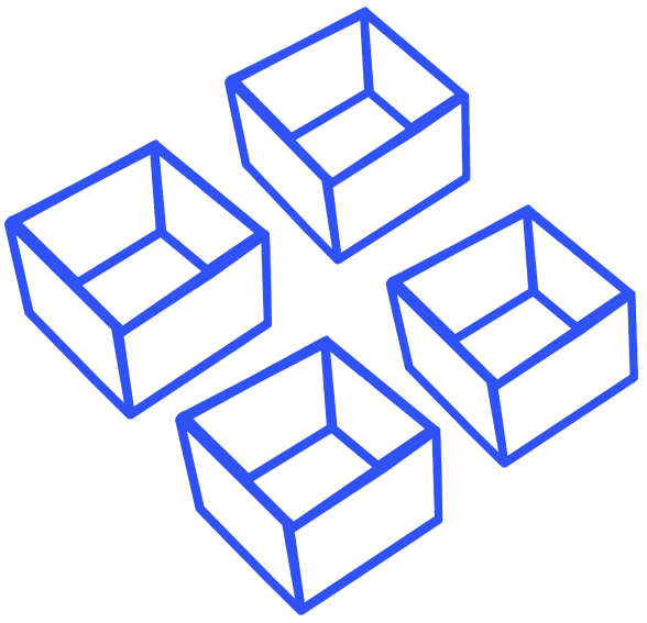 Novel Object Recognition icon depicting multiple objects, used in neuroscience to study recognition memory and cognitive function.