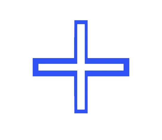 Elevated Plus Maze icon depicting a cross-shaped maze with two open arms and two enclosed arms, used in anxiety-related behavioral research.