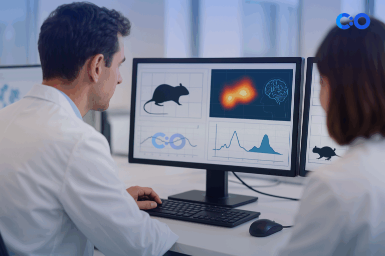Researcher exploring ANY-maze alternatives for rodent behavioral tracking in a modern laboratory setting