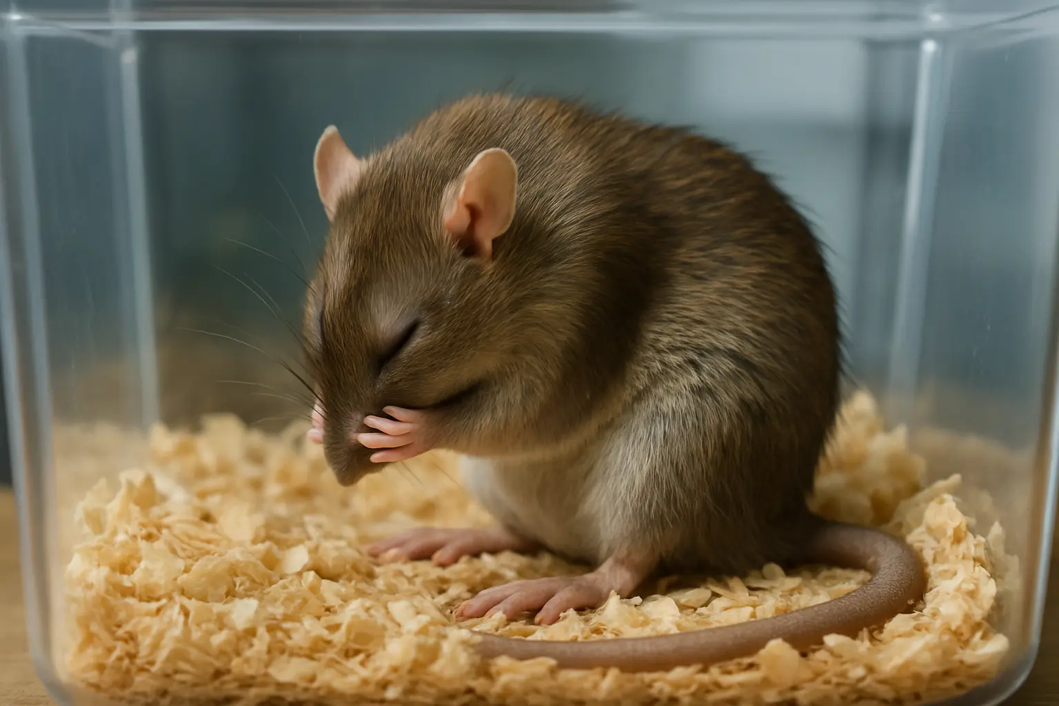 Rodent grooming behavior disrupted by environmental stress