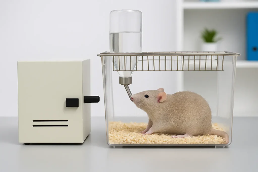 Rodent drinking behavior experiment setup